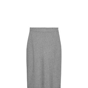 Zara Gray Midi Knit Pencil Skirt